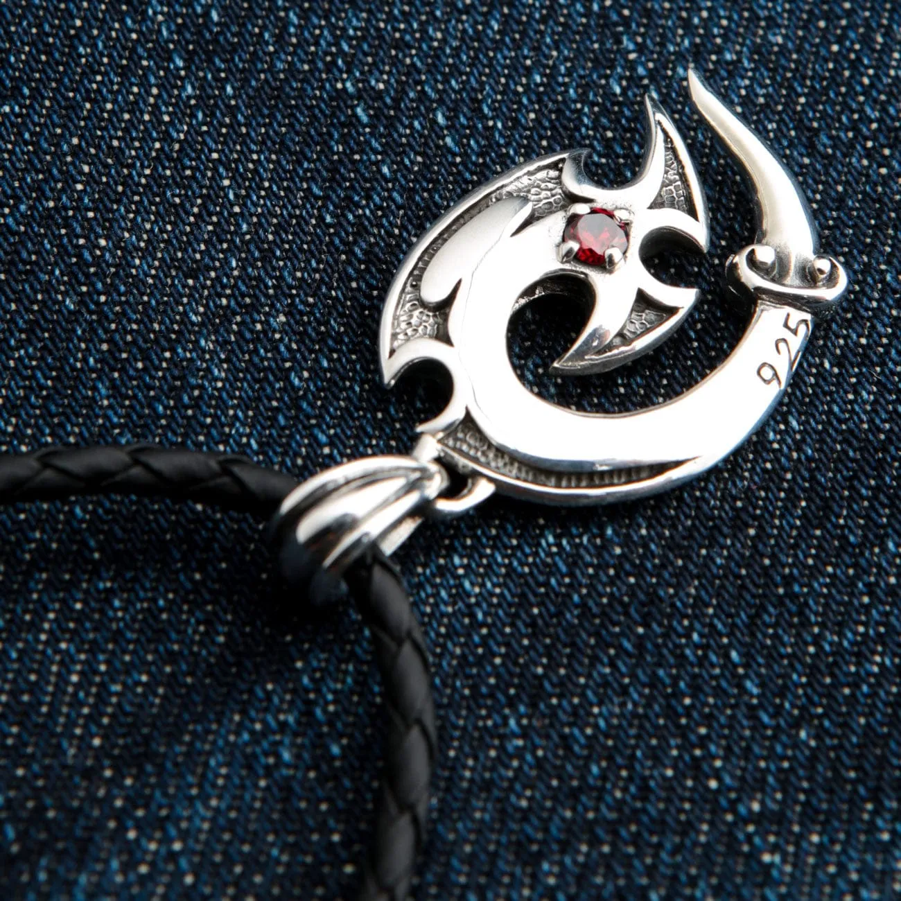 Fish Hook 925 Sterling Silver Pendant Necklace