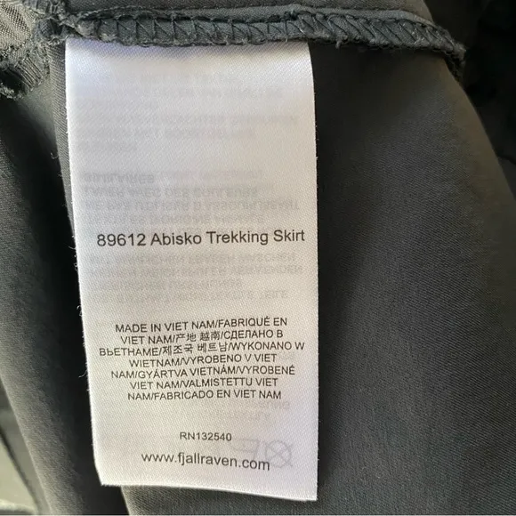 Fjallraven Abisko Trekking Skirt Skort Dark Gray XS