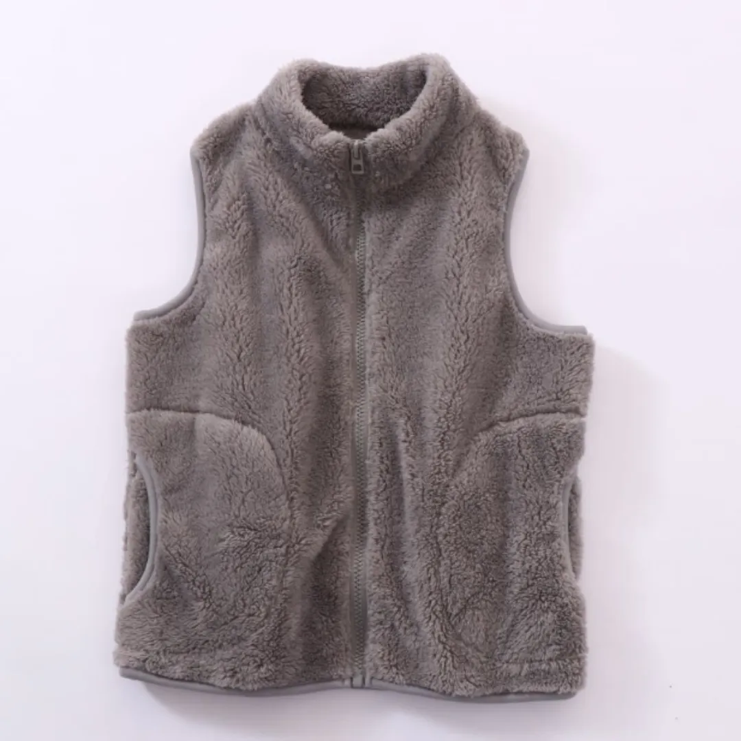 Fluffy Gilet Body Warmer - Grey