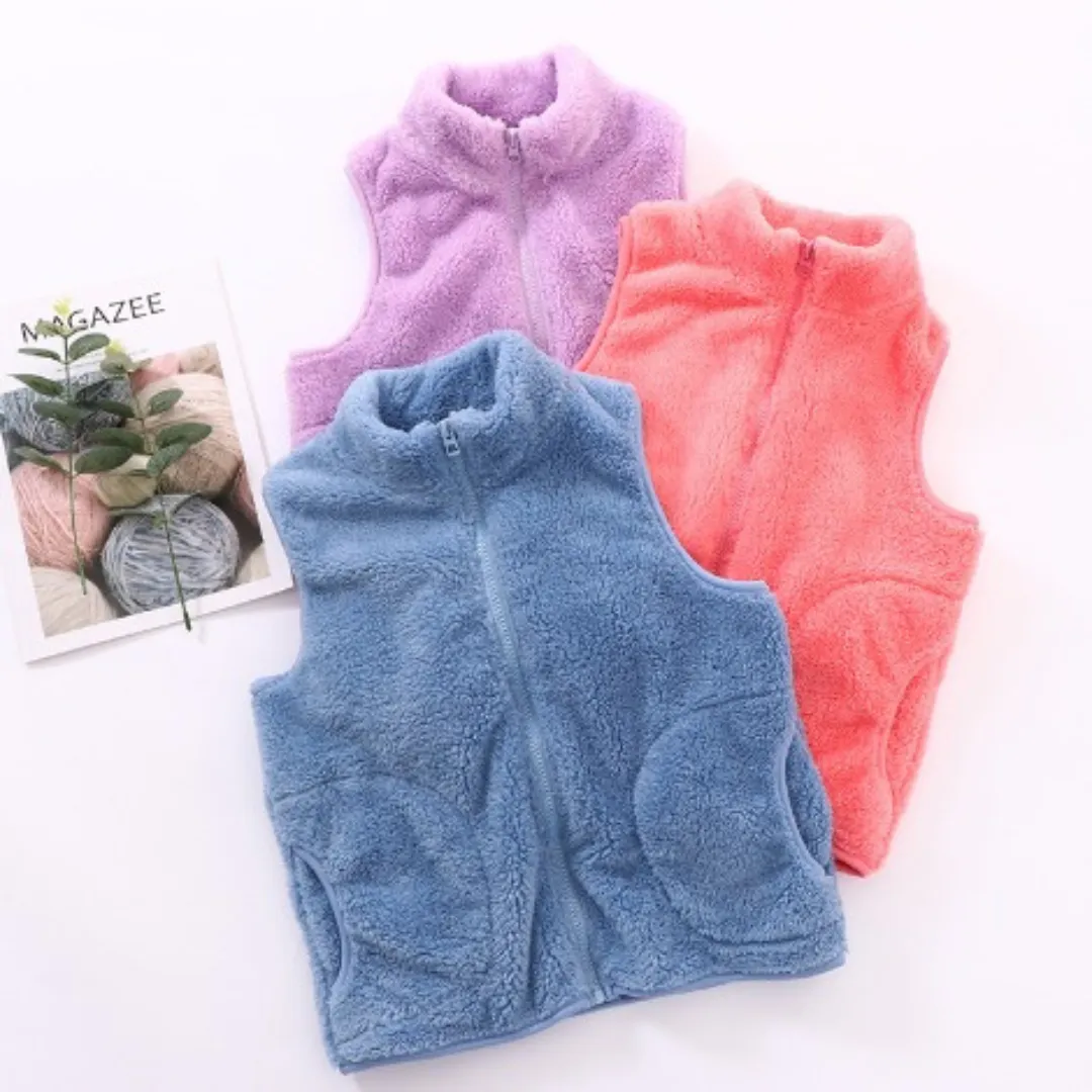 Fluffy Gilet Body Warmer - Grey
