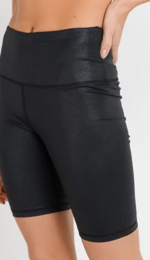Foil Biker Shorts