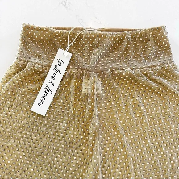 For Love &amp; Lemons Kiara Mesh Rhinestone Biker Short | NEW | XS