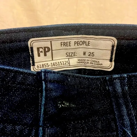 Free People So Chic Biker Shorts 25 Raw Hem Cobalt Rinse Blue Denim