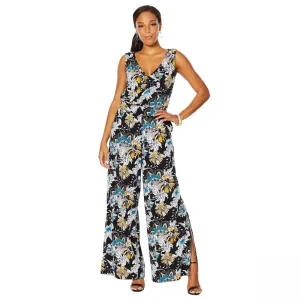G by Giuliana Women's Petite V-Neck Knit Jumpsuit
