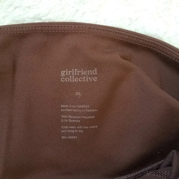 Girlfriend Collective High Rise Bike Shorts in Earth