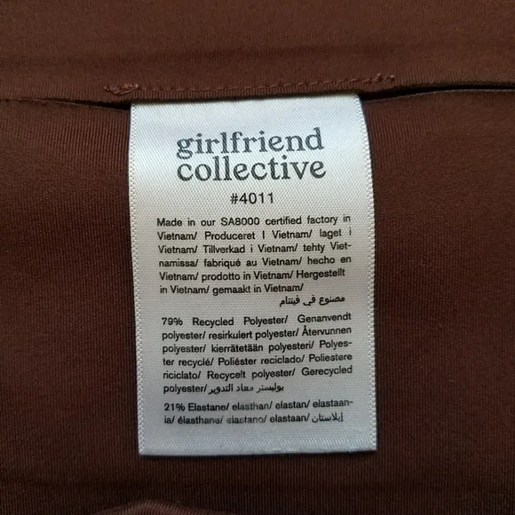 Girlfriend Collective High Rise Bike Shorts in Earth