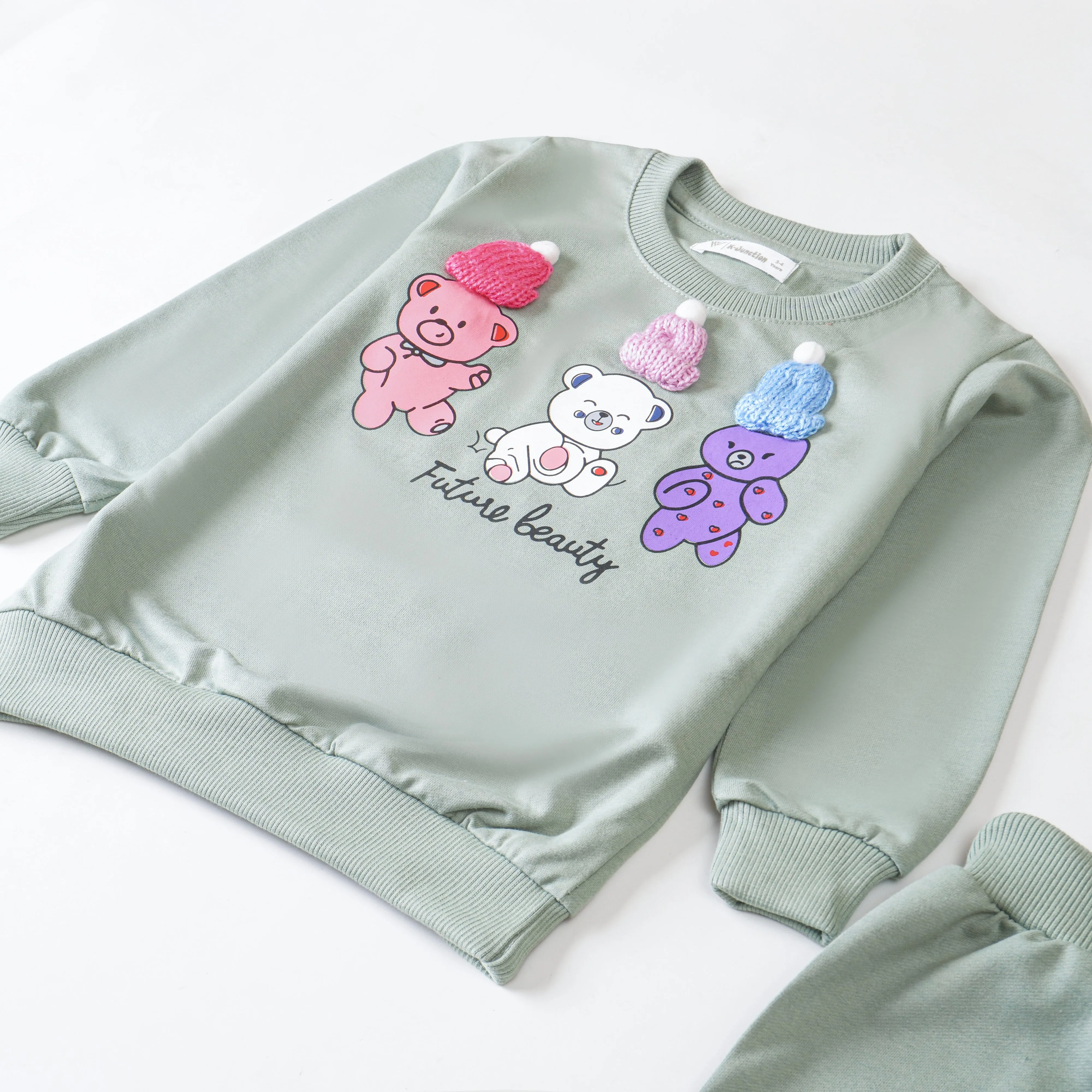 Girls Printed Full Sleeve Suit