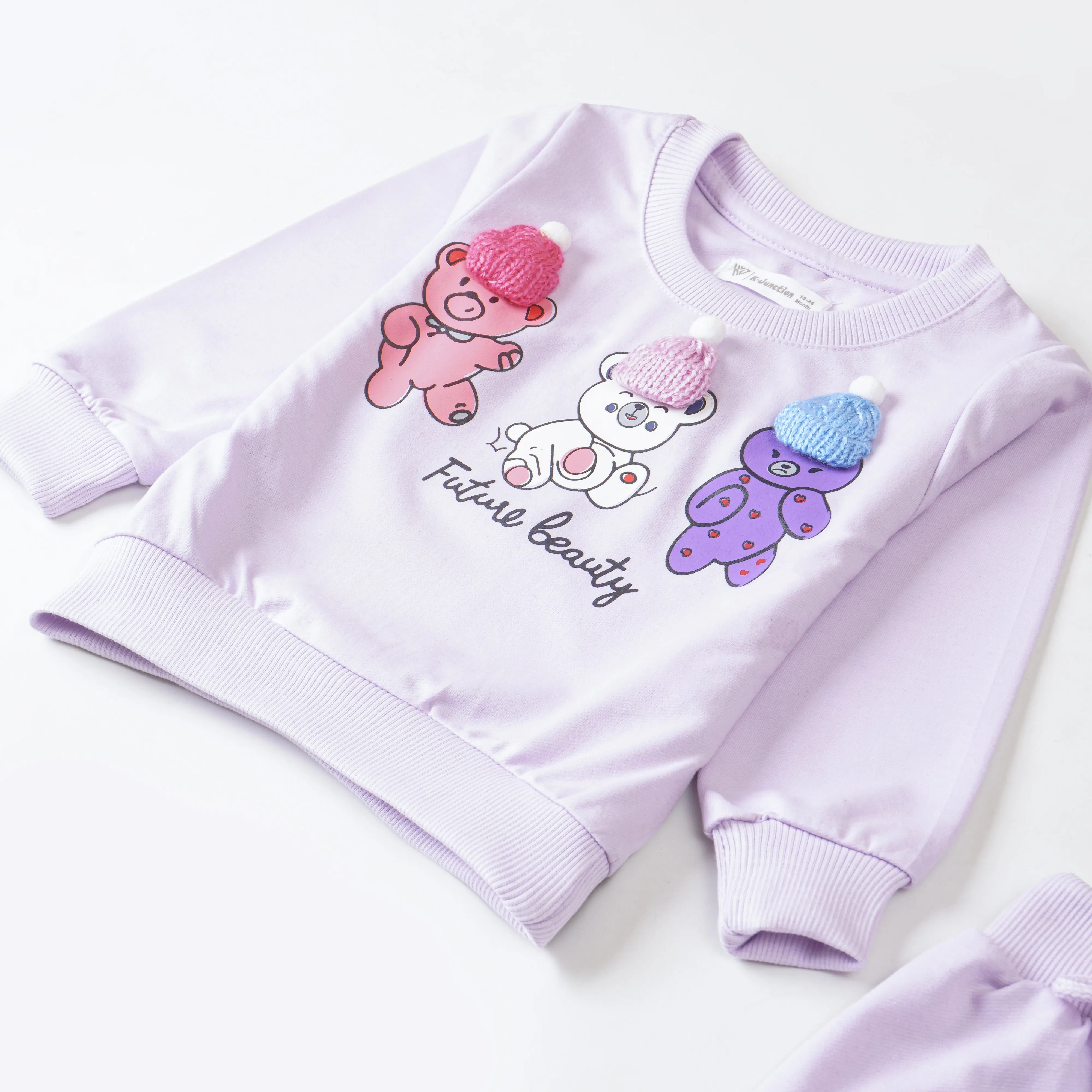 Girls Printed Full Sleeve Suit