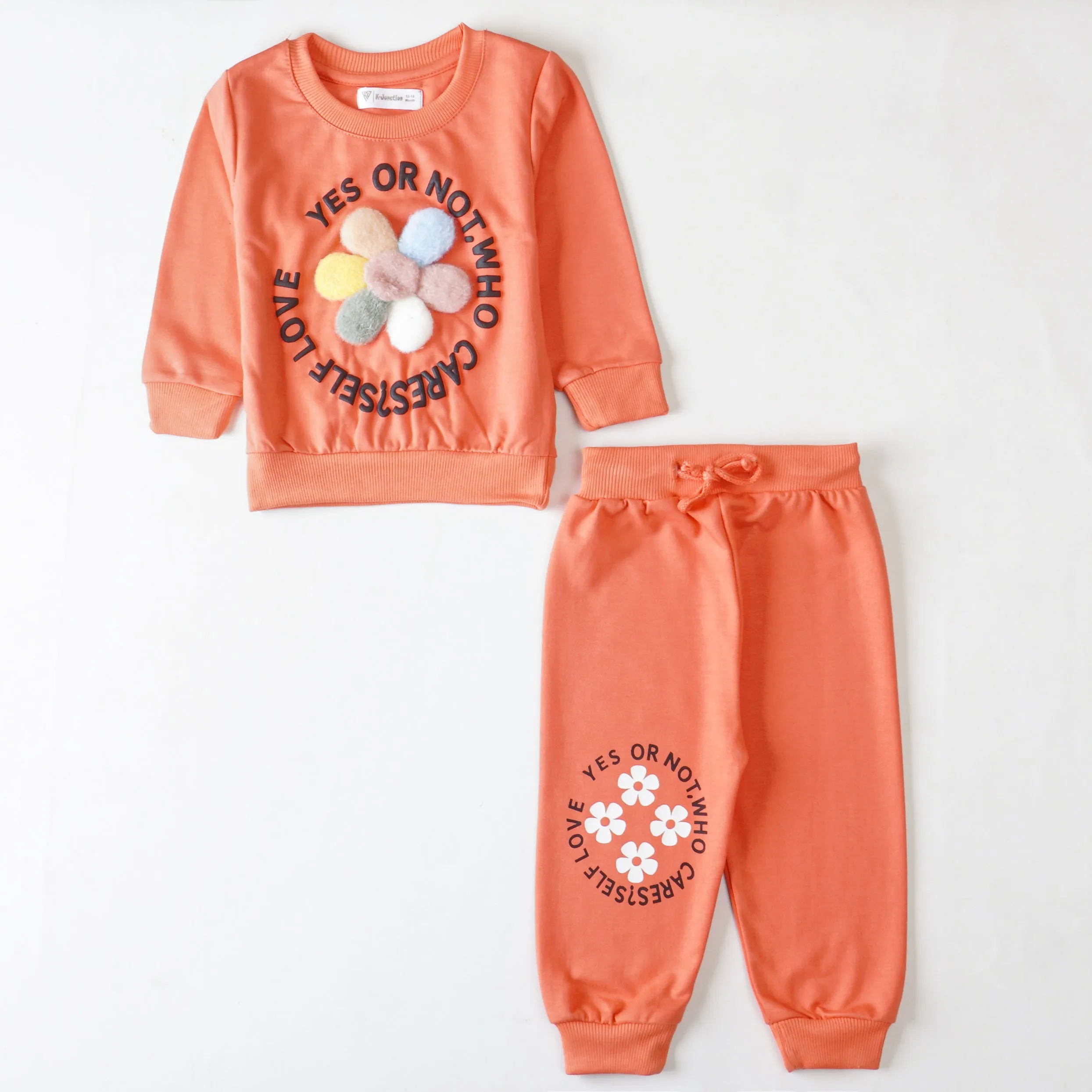 Girls Printed Full Sleeve Suit