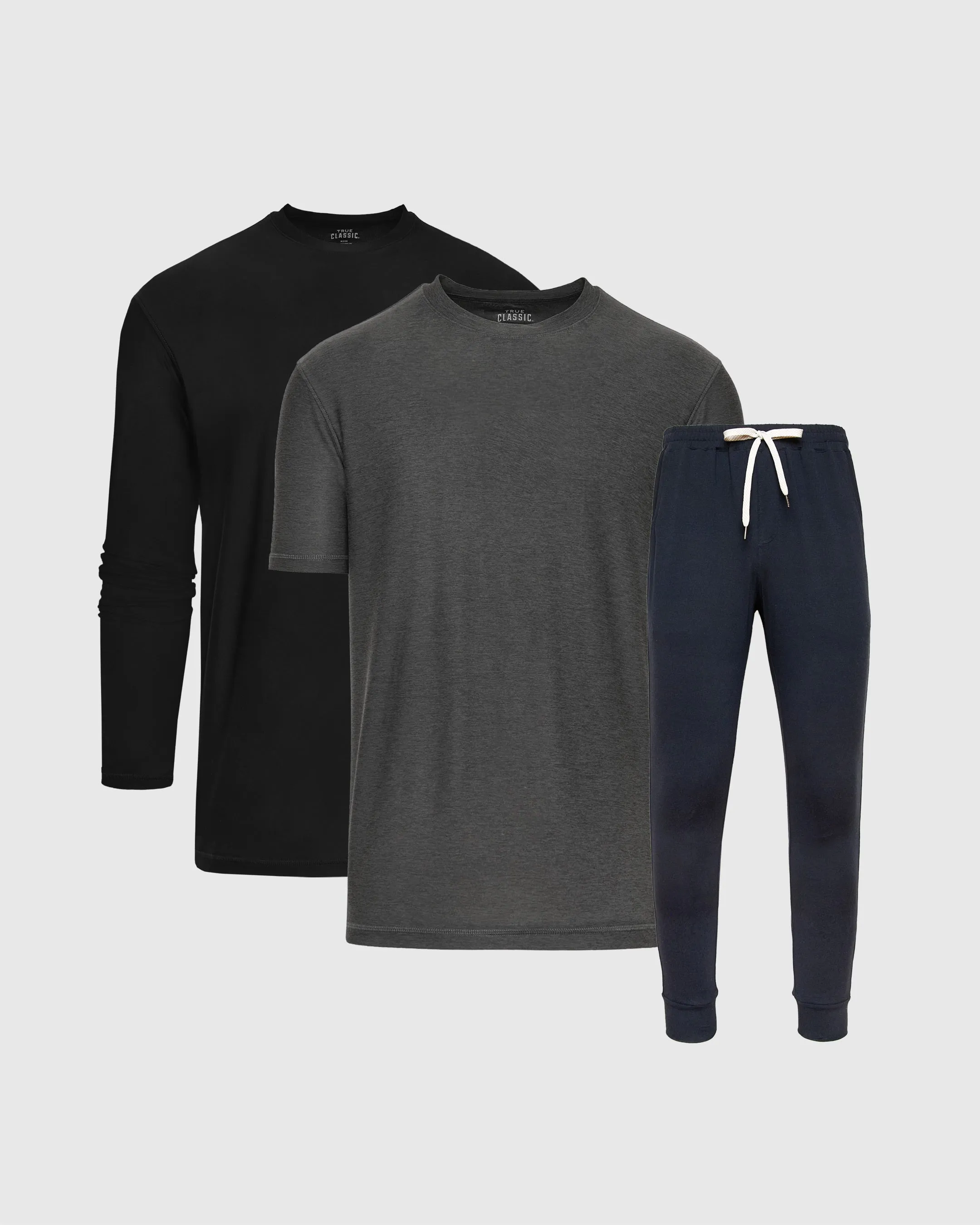 Graphite Navy Active Crew and Jogger 3-Pack