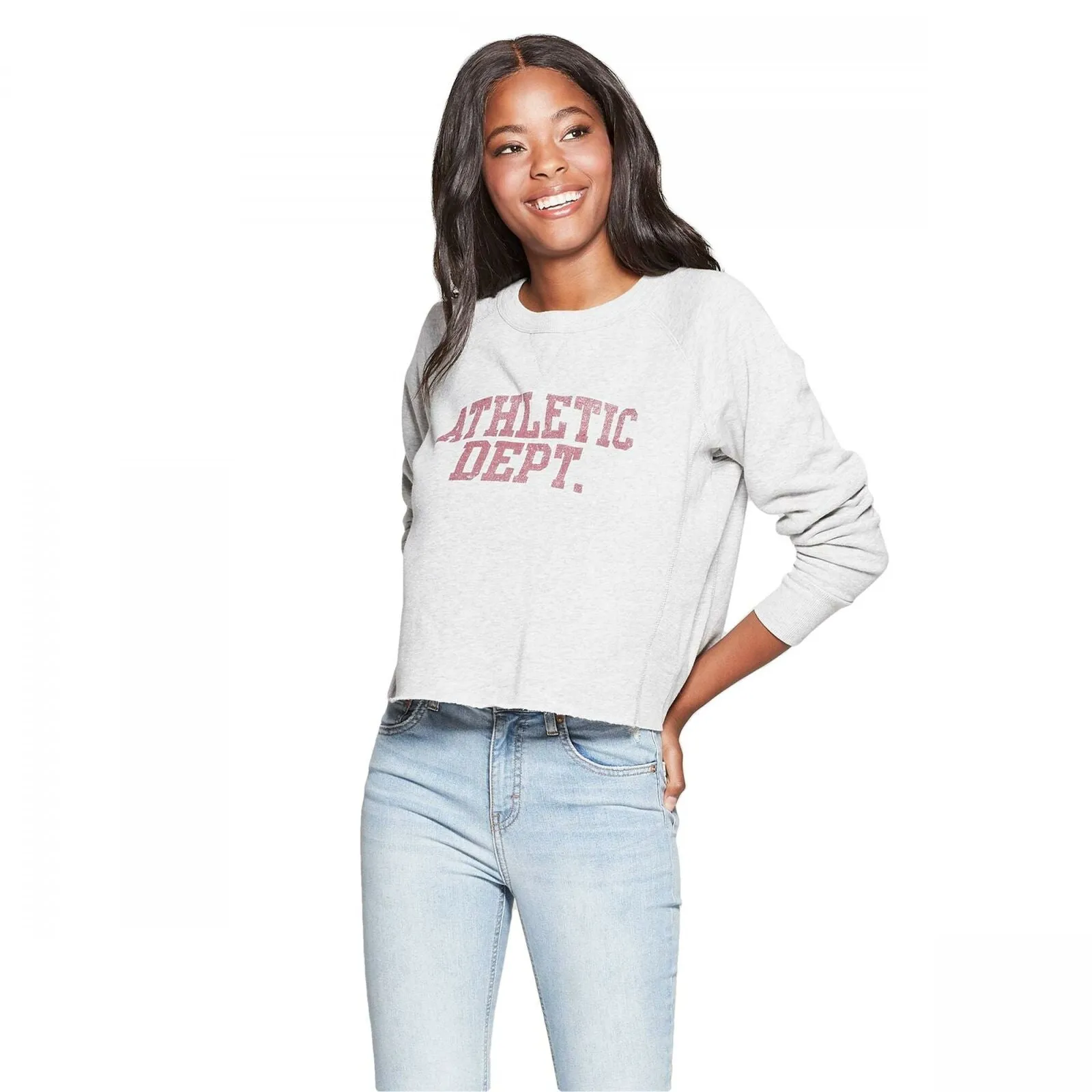 Grayson/Threads Women's Athletic Dept Long Sleeve Cropped Graphic Sweatshirt