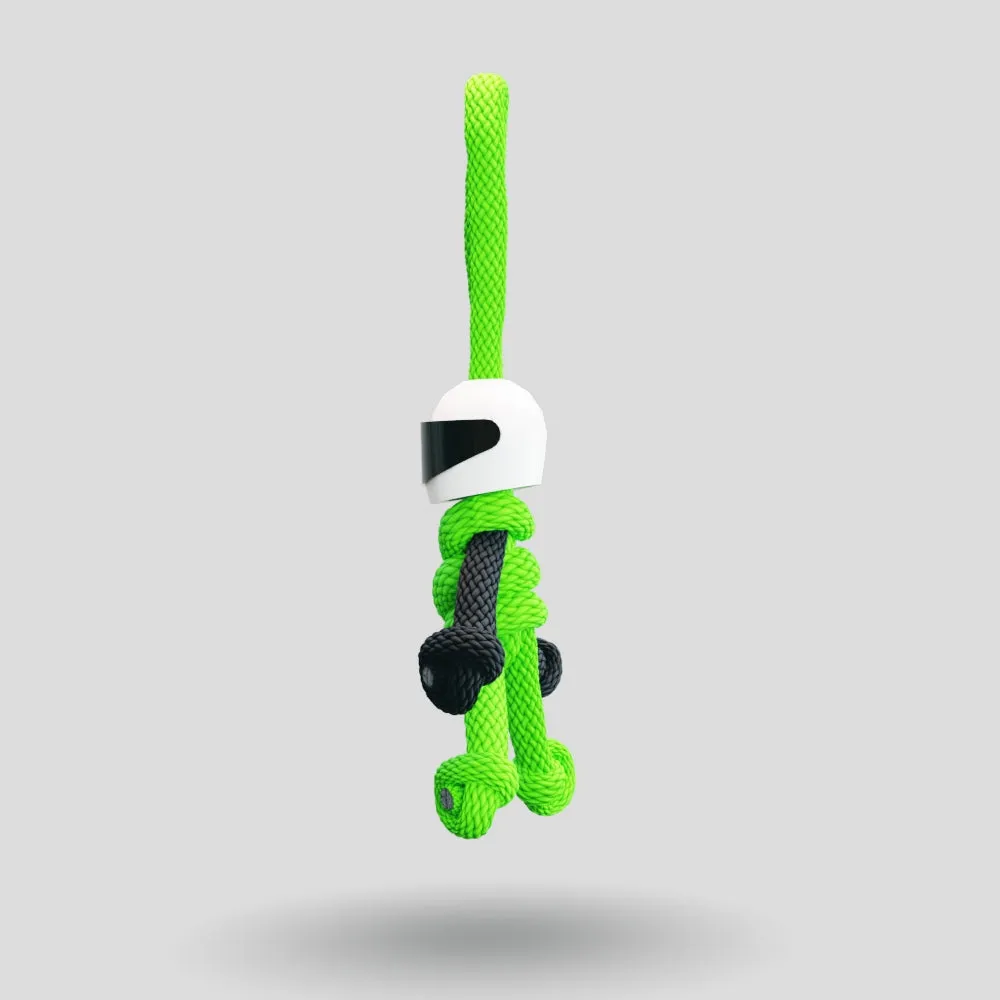 Green Biker Buddy Paracord Keychain