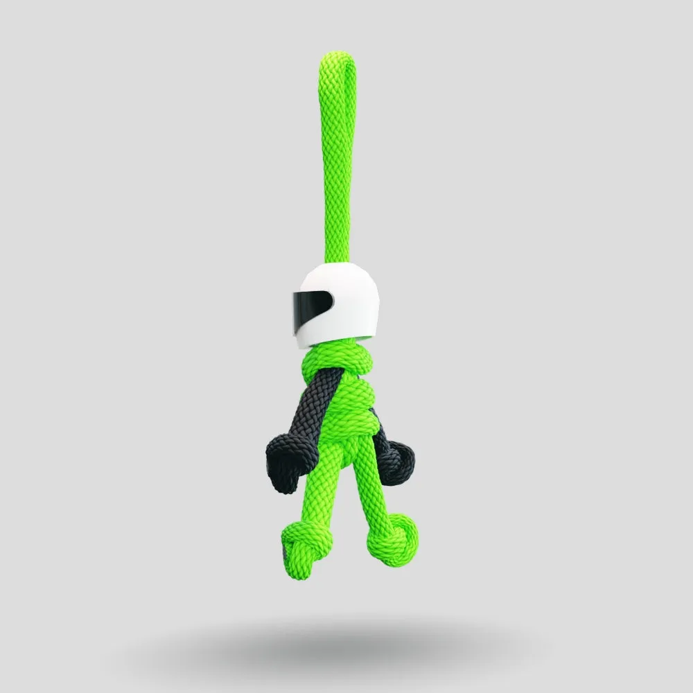 Green Biker Buddy Paracord Keychain