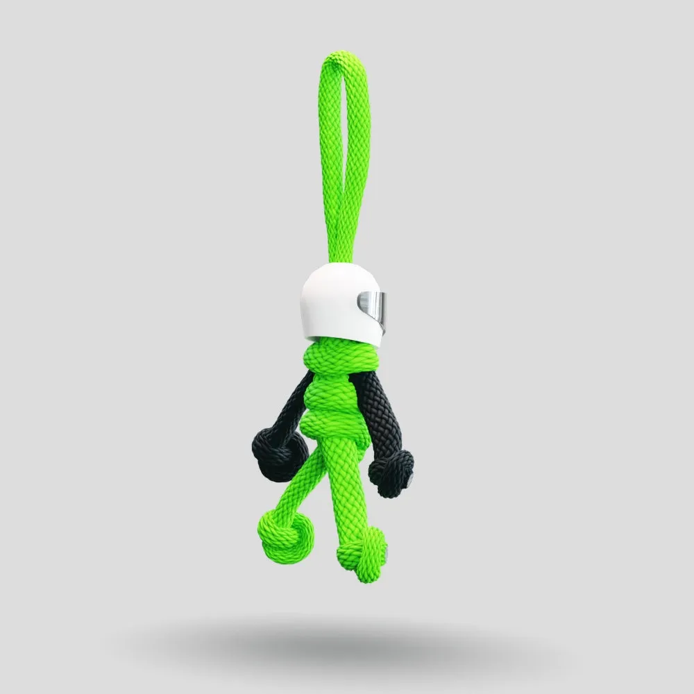 Green Biker Buddy Paracord Keychain