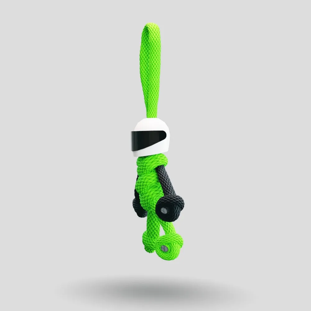 Green Biker Buddy Paracord Keychain