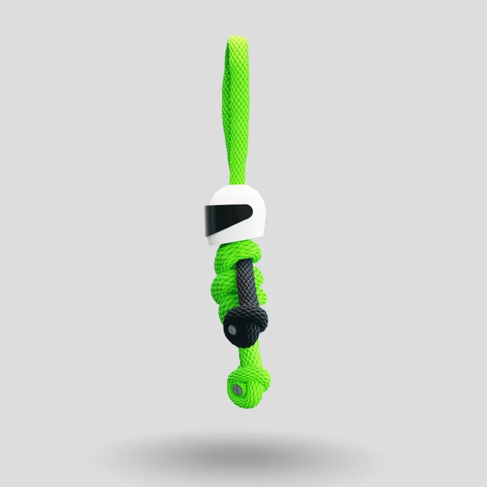 Green Biker Buddy Paracord Keychain
