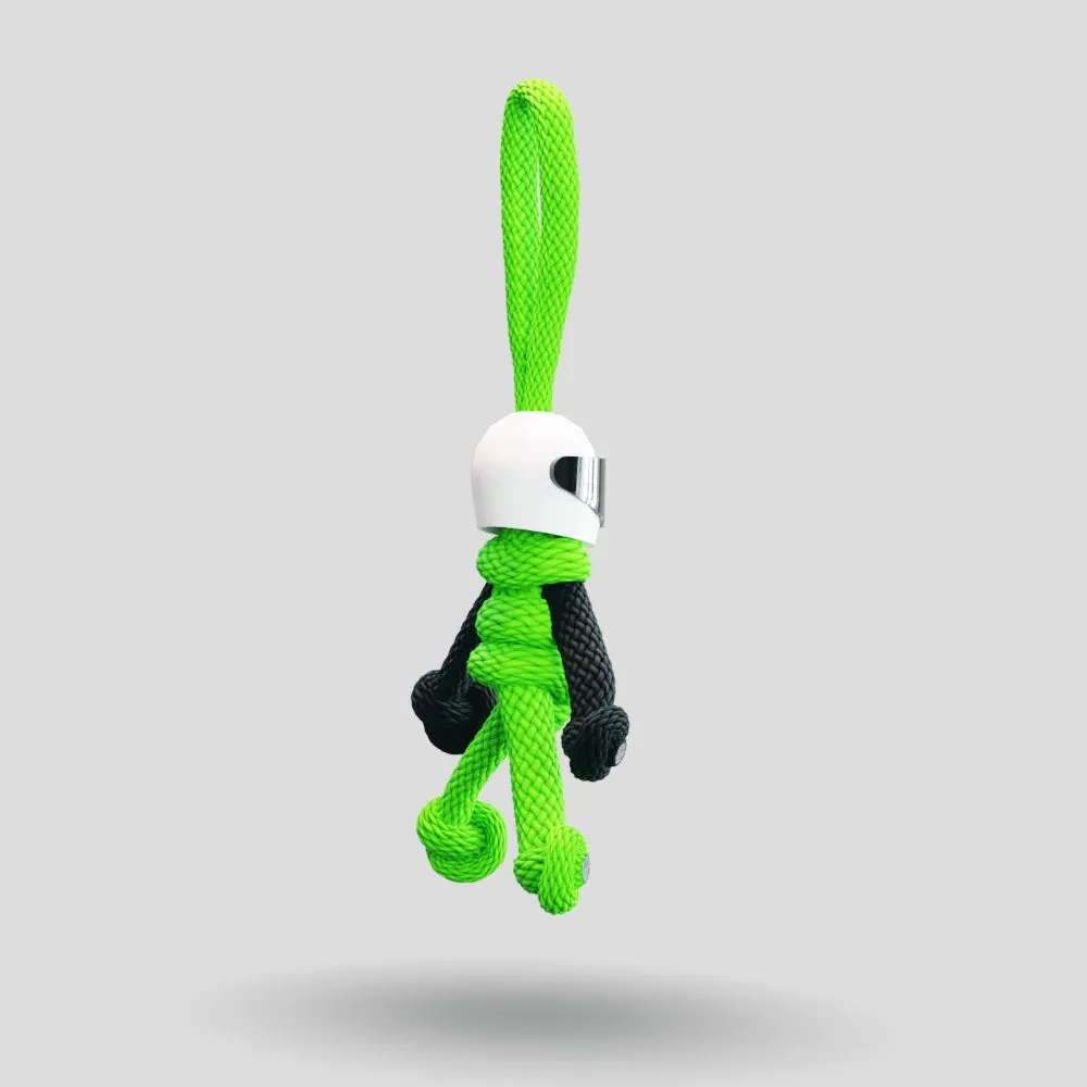 Green Biker Buddy Paracord Keychain
