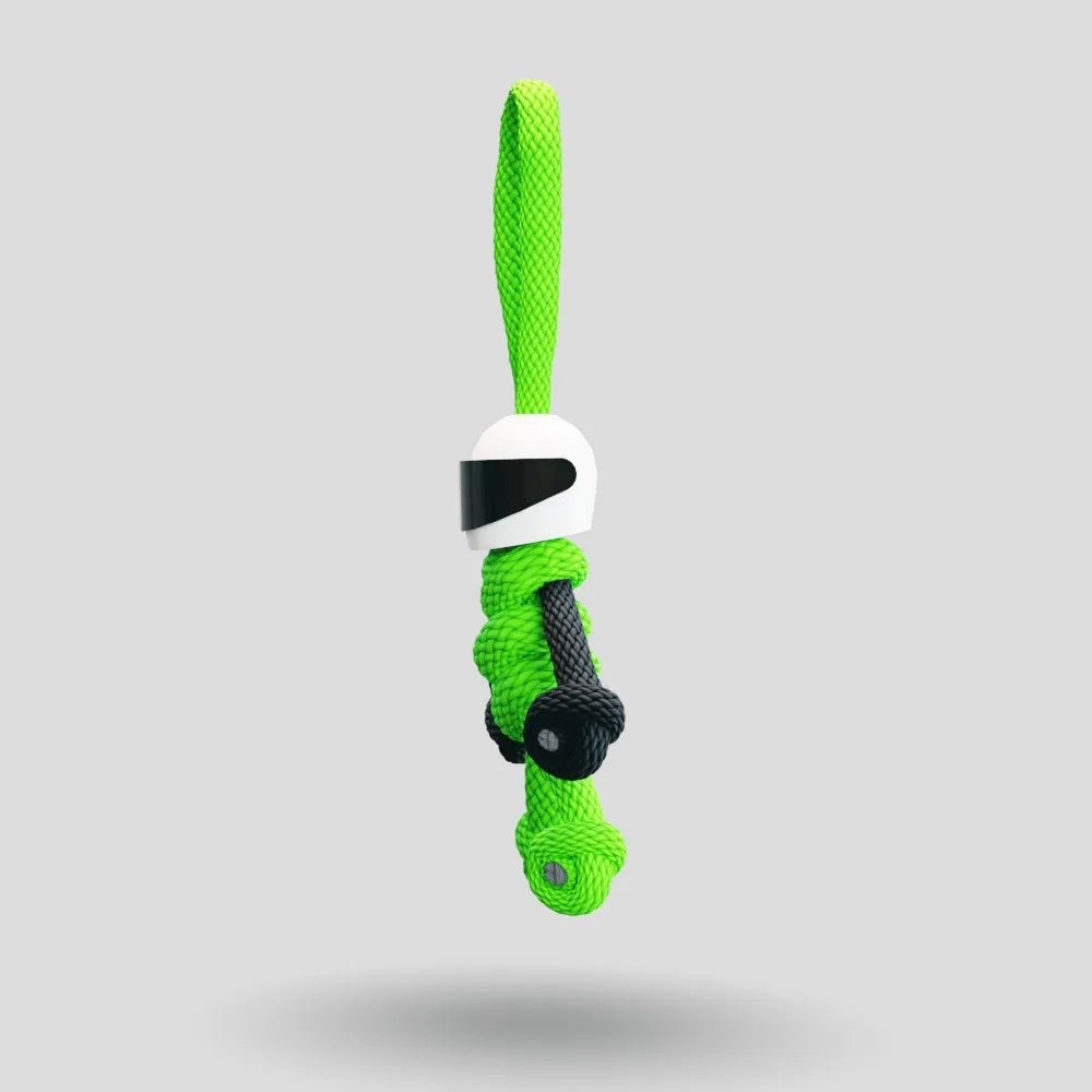 Green Biker Buddy Paracord Keychain