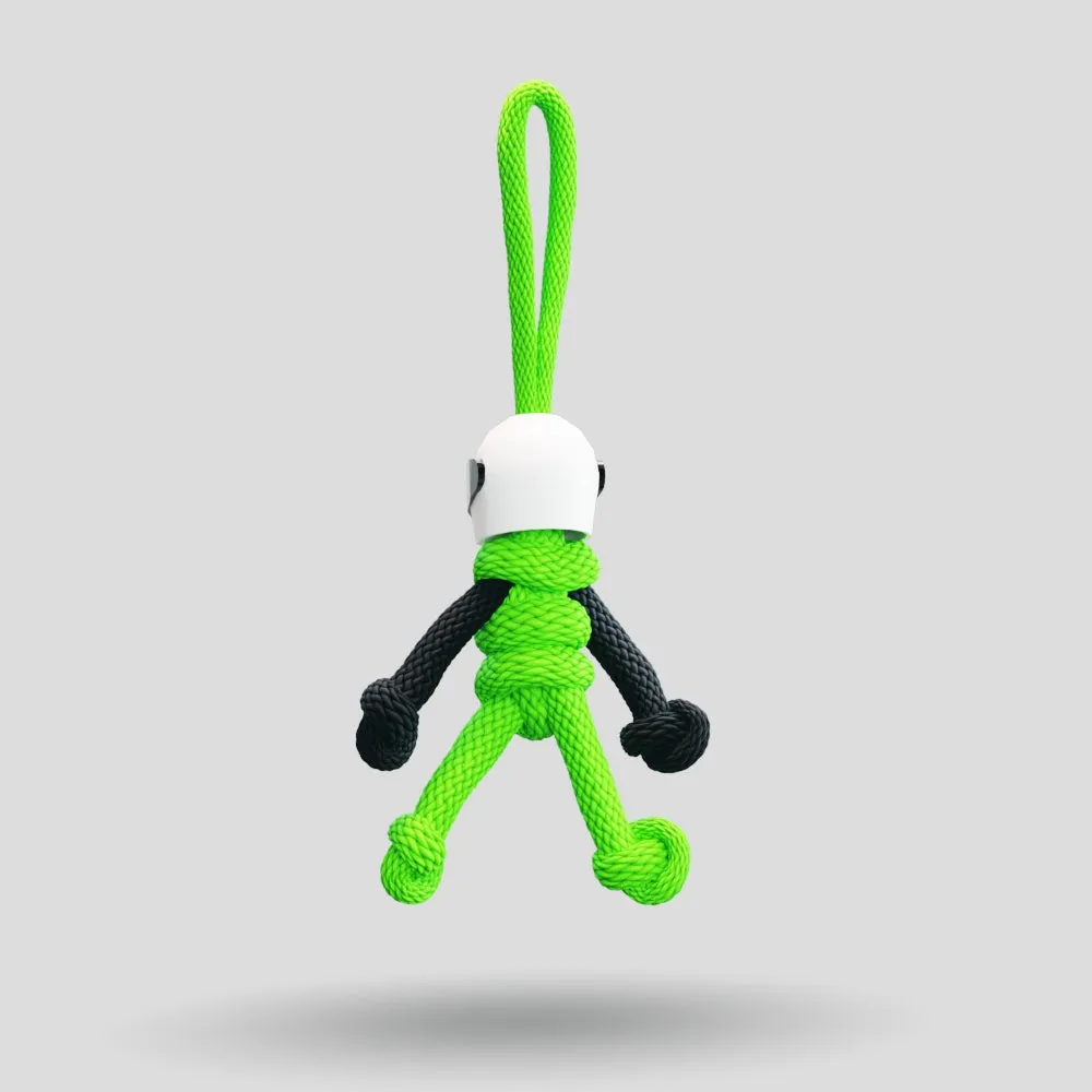 Green Biker Buddy Paracord Keychain