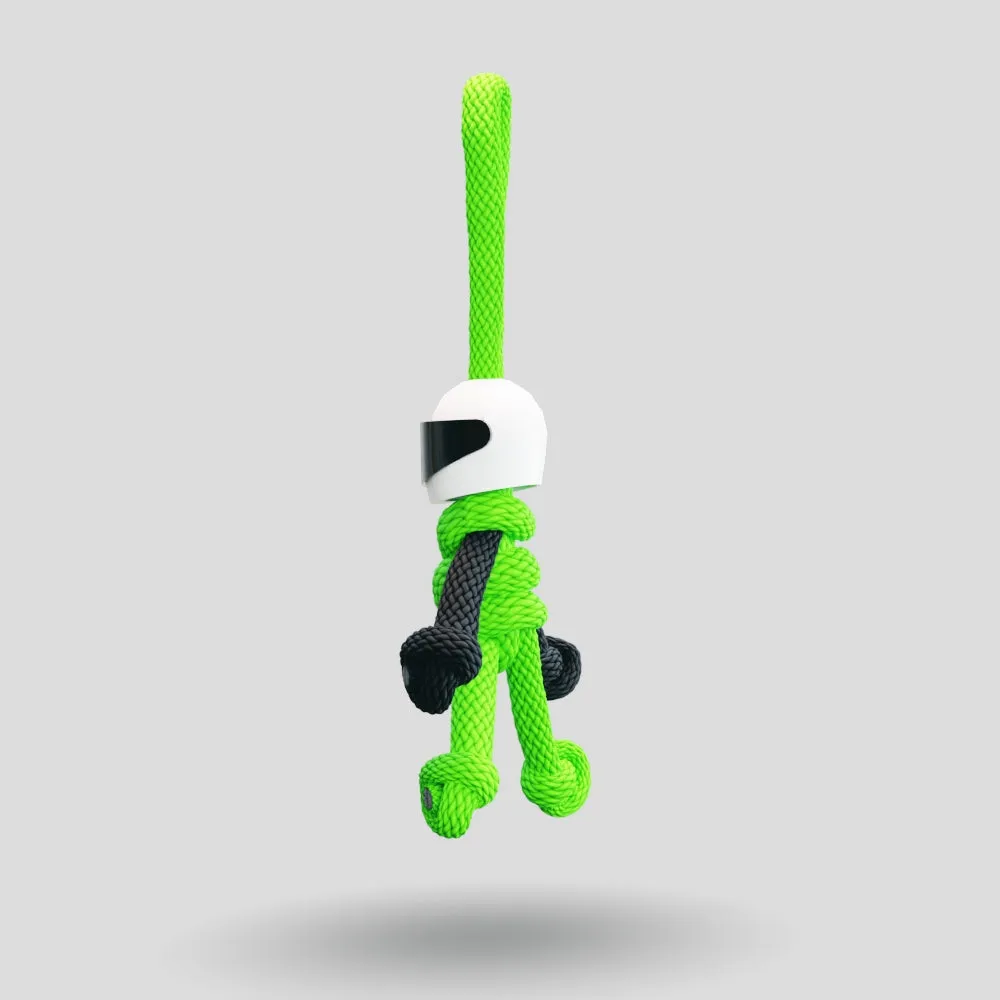 Green Biker Buddy Paracord Keychain