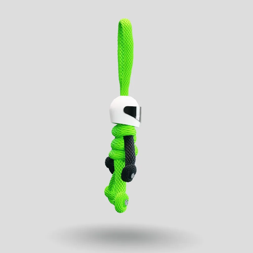 Green Biker Buddy Paracord Keychain