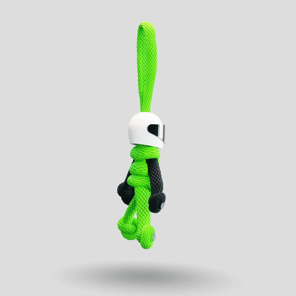 Green Biker Buddy Paracord Keychain
