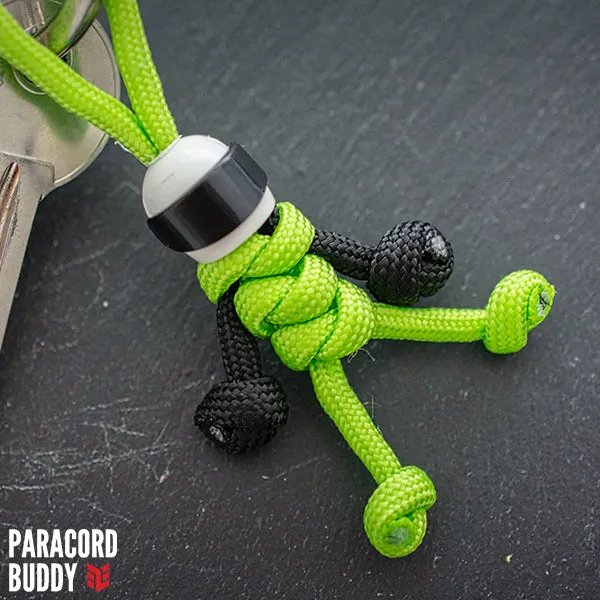 Green Biker Buddy Paracord Keychain