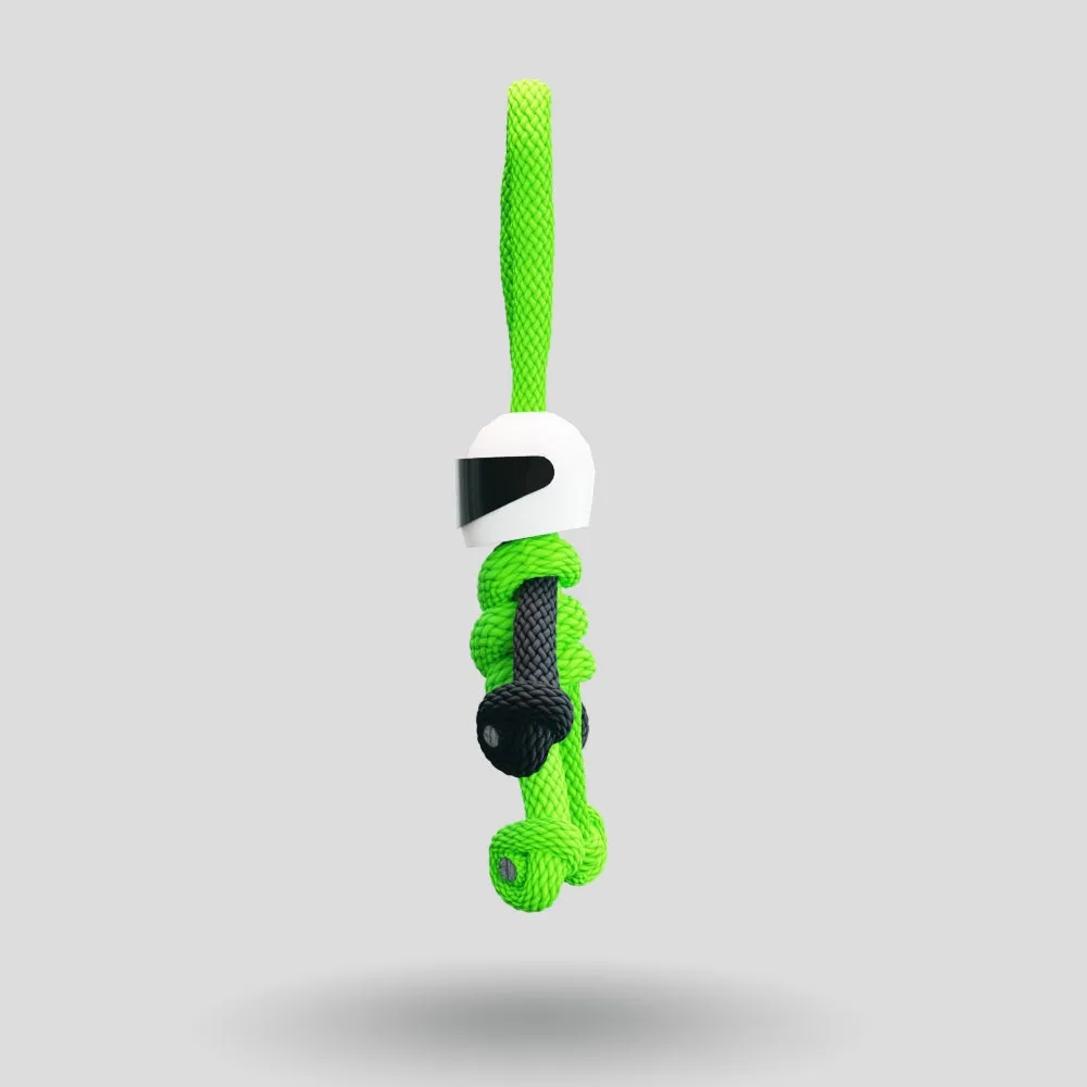 Green Biker Buddy Paracord Keychain