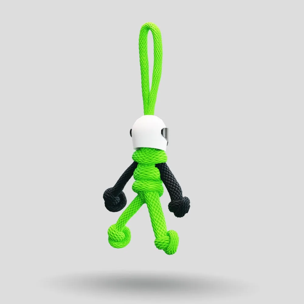 Green Biker Buddy Paracord Keychain