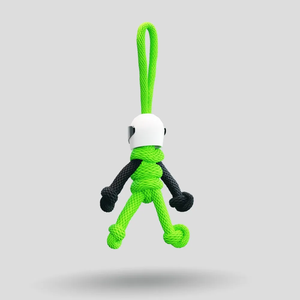 Green Biker Buddy Paracord Keychain