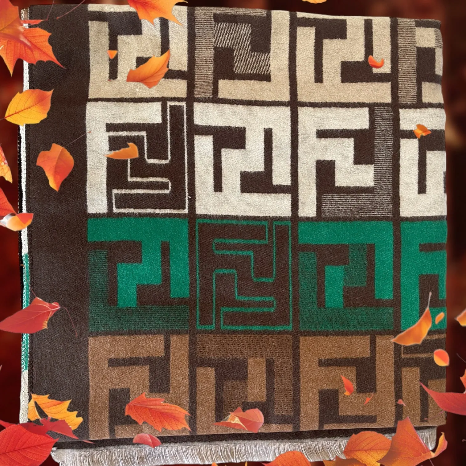 Green/Brown Pashmina Shawl