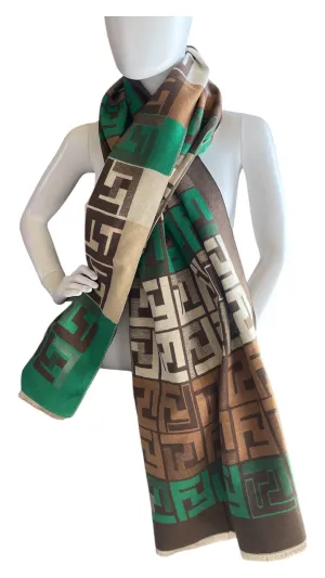 Green/Brown Pashmina Shawl
