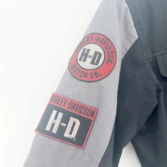Harley Davidson Motorcycles Womens Biker Canvas Cotton Riding Bomber Jacket M