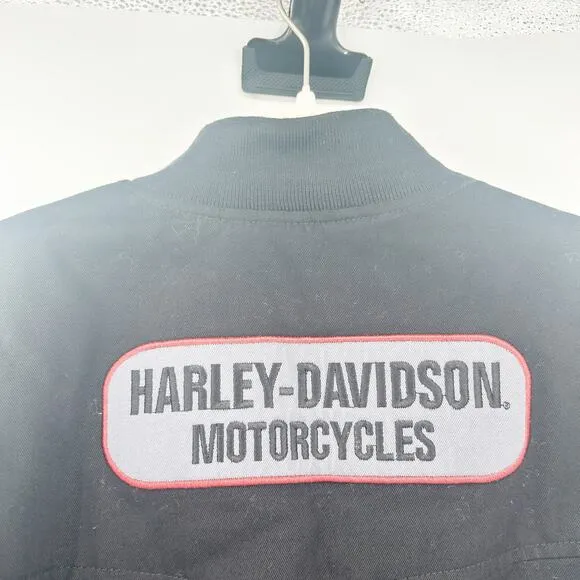 Harley Davidson Motorcycles Womens Biker Canvas Cotton Riding Bomber Jacket M
