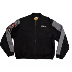 Harley Davidson Motorcycles Womens Biker Canvas Cotton Riding Bomber Jacket M