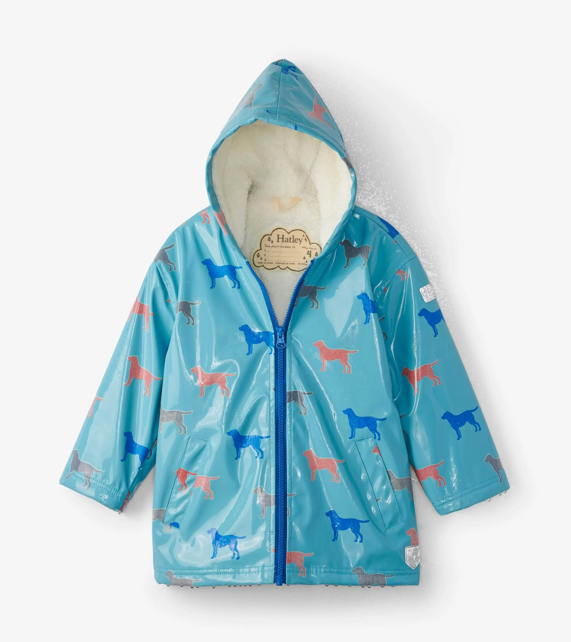 Hatley 'Friendly Labs' Raincoat - Colour Changing