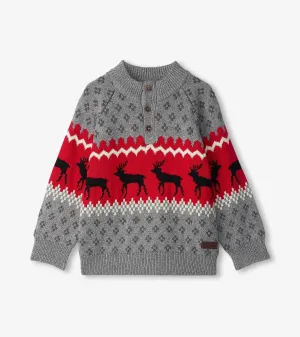 Hatley Winter Elks Mockneck Sweater