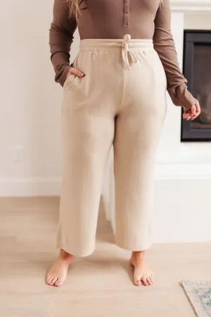 Hazel Blues® | Wide Legged & Cozy Sweatpants in Sand