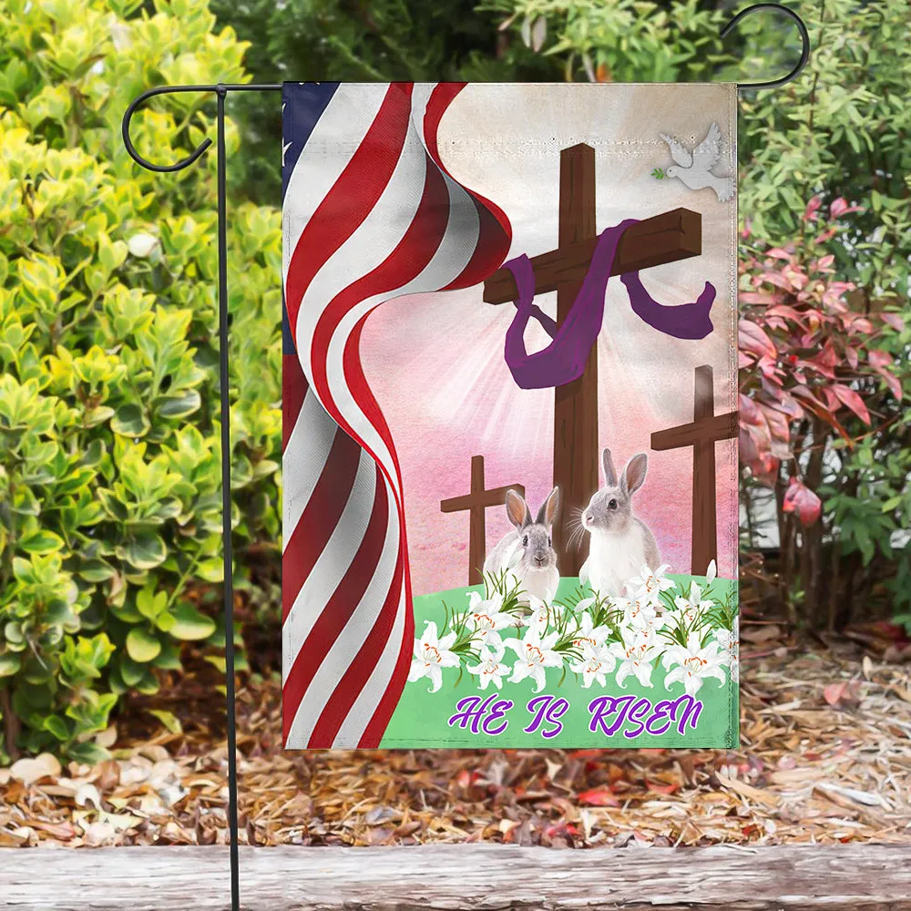 He is risen, Easter day 3D Flag