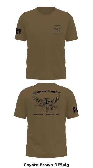Henderson Police Emergency Response Team  Store 1 Core Men's SS Performance Tee - OE5aig
