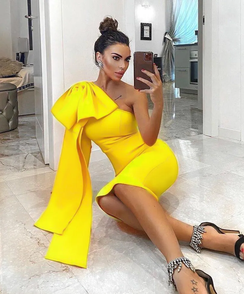 High Quality One Sleeve Rayon Bandage Dress Bodycon