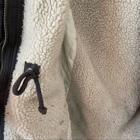 Hollister Sherpa Lined Parka Jacket Dark Charcoal Gray S