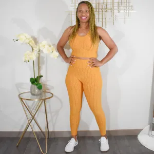Honeycomb  | Leggings Set - Mustard
