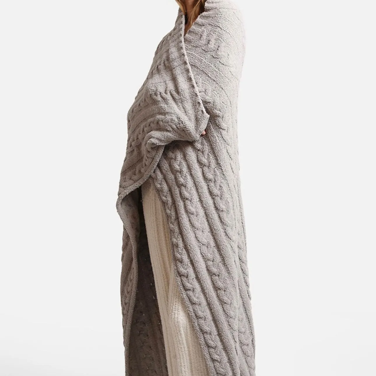 In My Feels Throw Blanket - Light Grey