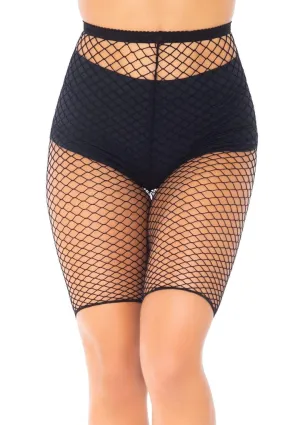 Industrial Net Biker Shorts - Black