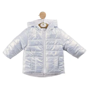 Iridescent Blue/ White Reversible Coat