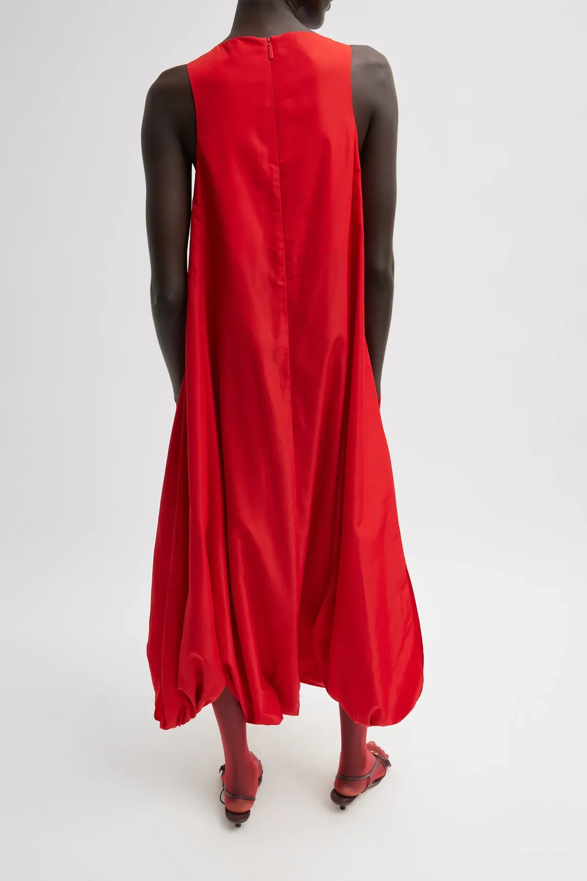 Italian Sporty Nylon Jalouise Dress in Java