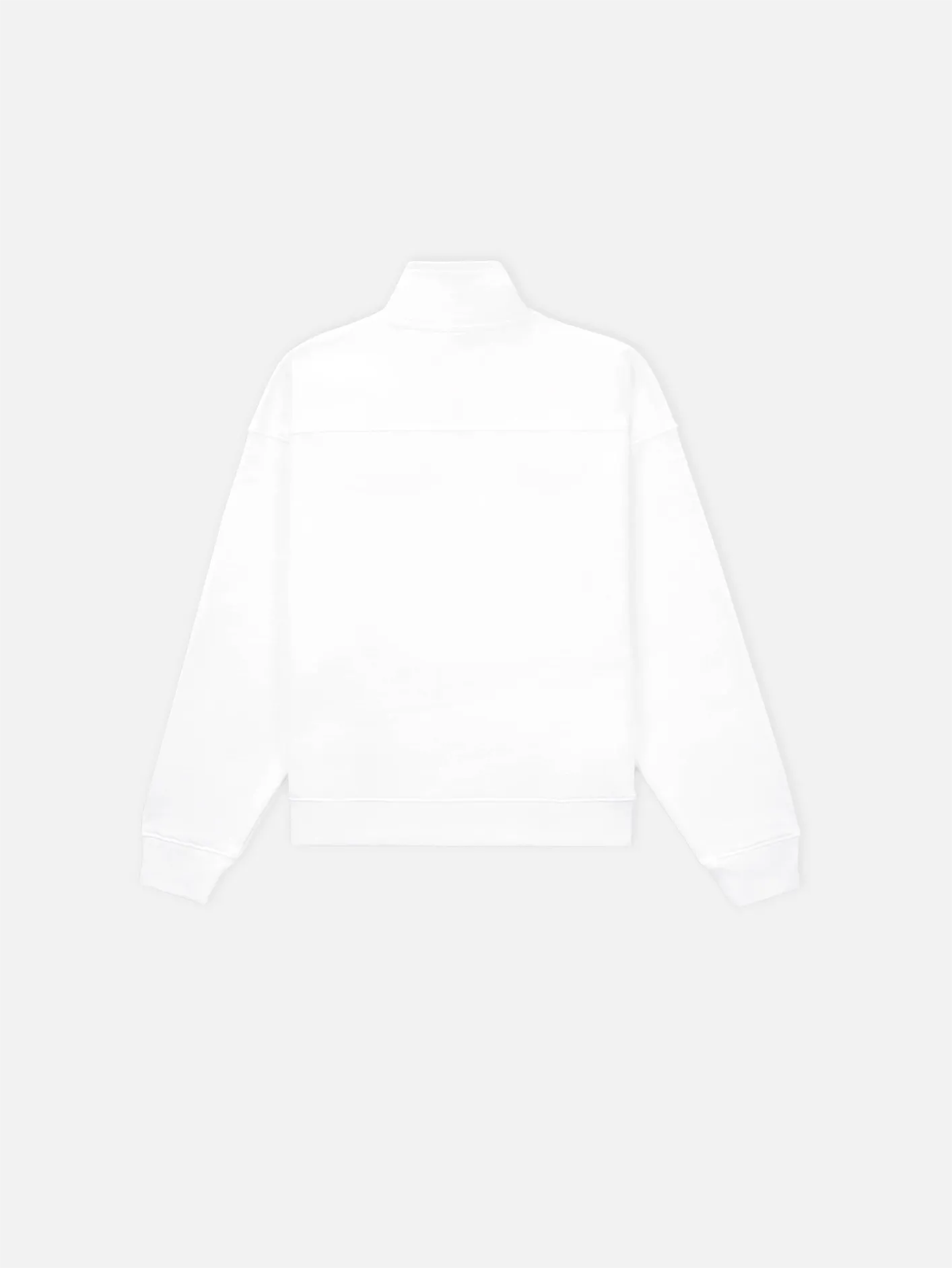 Italic Logo Embroidered Quarter Zip - White