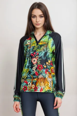 Johnny Was Tigress Featherweight Pullover Hoodie A5124