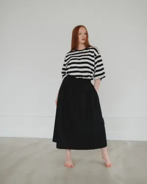 Joyce Easy Fit Black Skirt